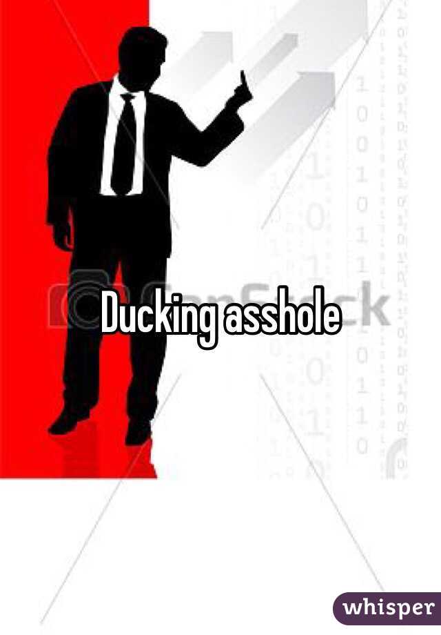 Ducking asshole