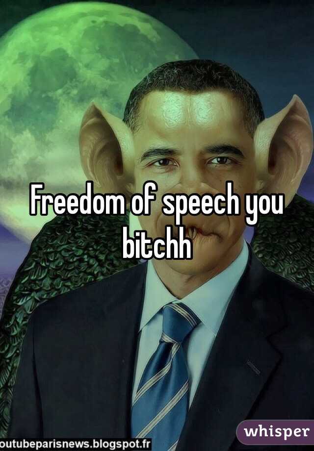 Freedom of speech you bitchh