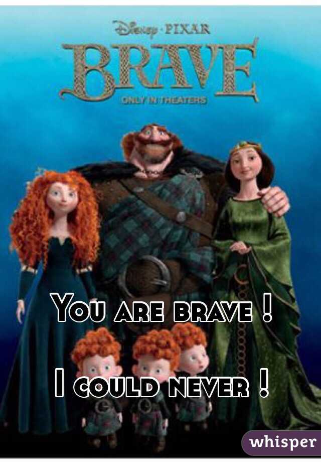 You are brave ! 

I could never ! 