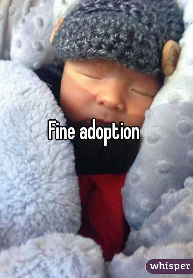 Fine adoption 