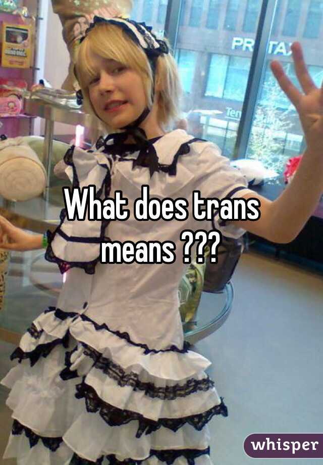 What does trans means ???