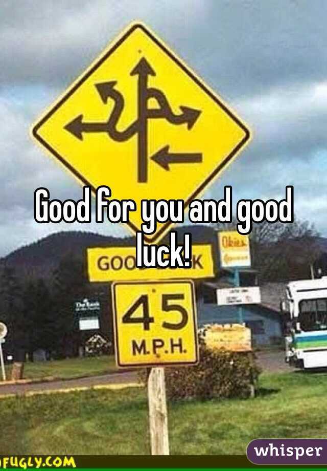 Good for you and good luck!