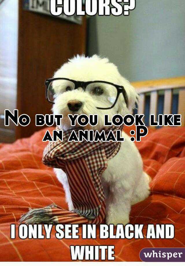 No but you look like an animal :P