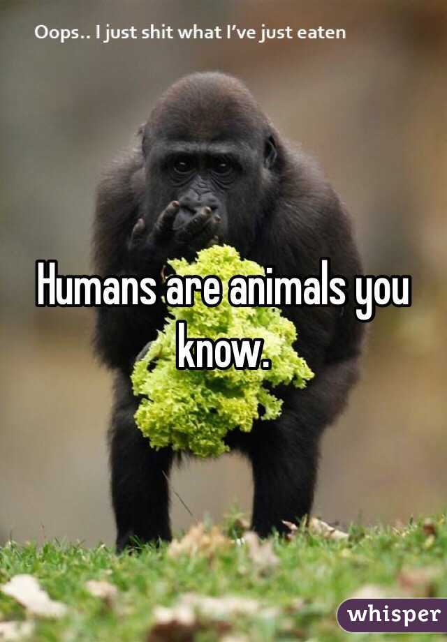 Humans are animals you know.