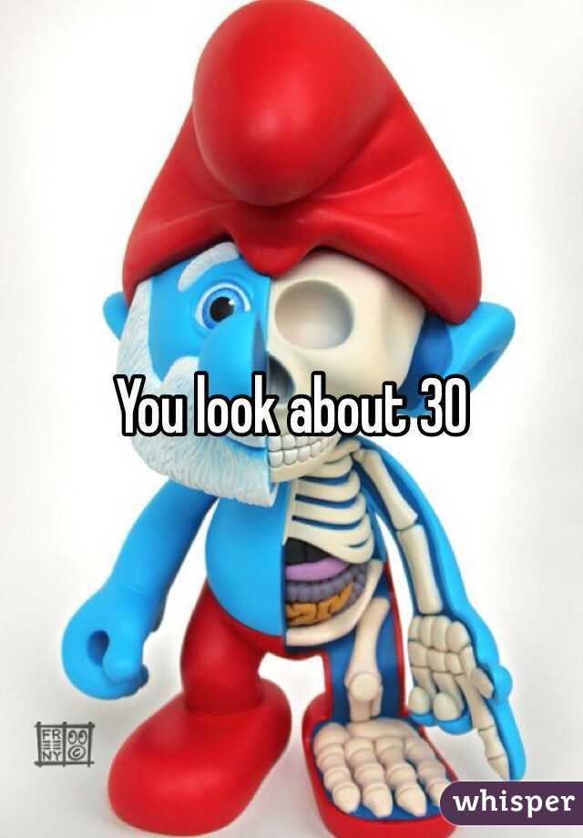 You look about 30