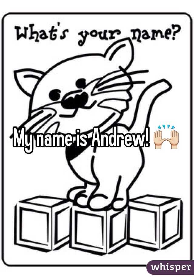 My name is Andrew! 🙌
