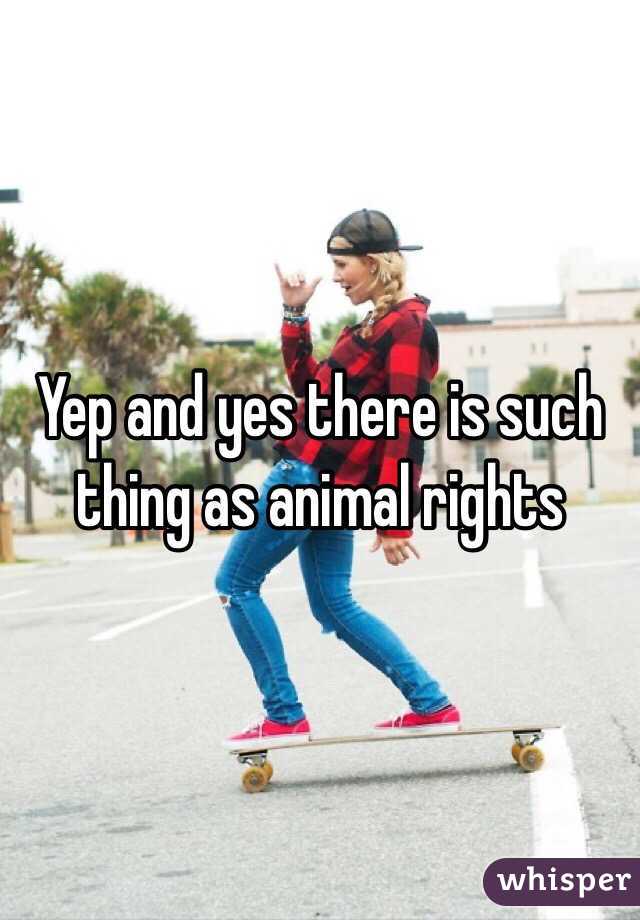 Yep and yes there is such thing as animal rights 