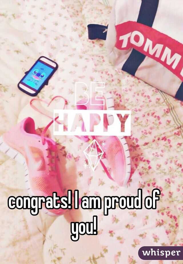 congrats! I am proud of you!