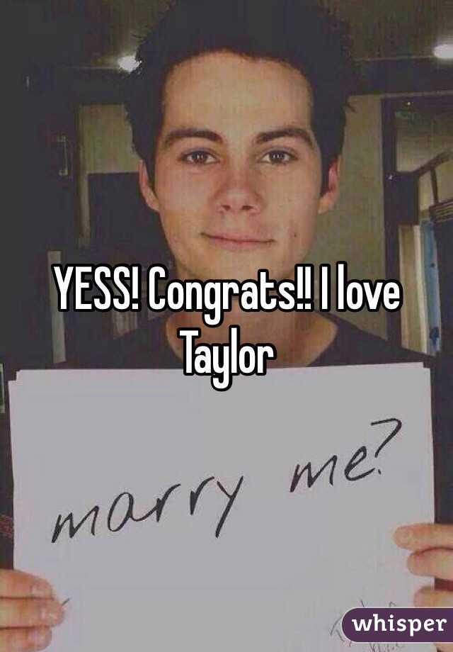 YESS! Congrats!! I love Taylor