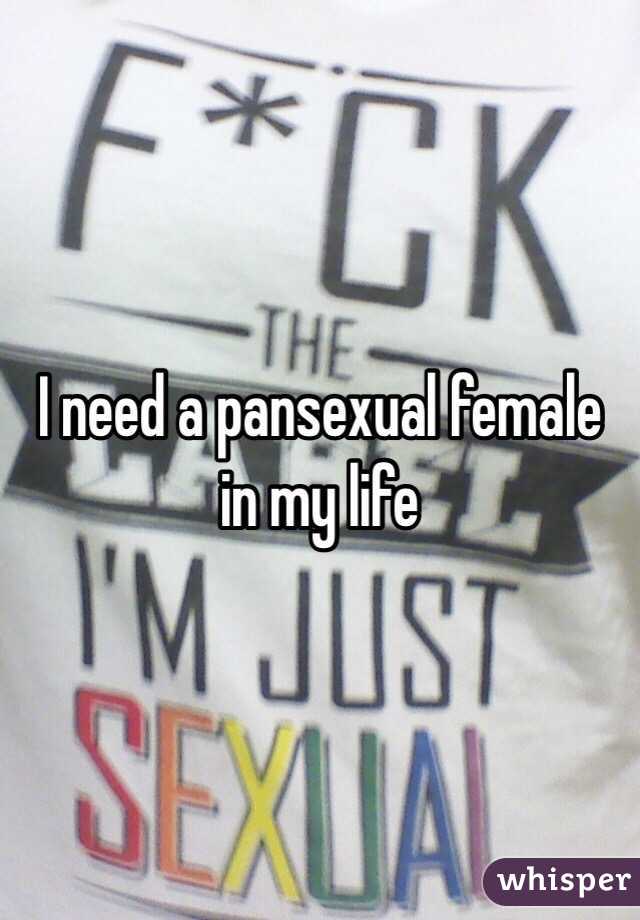 I need a pansexual female in my life