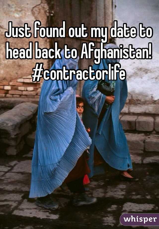 Just found out my date to head back to Afghanistan!
#contractorlife