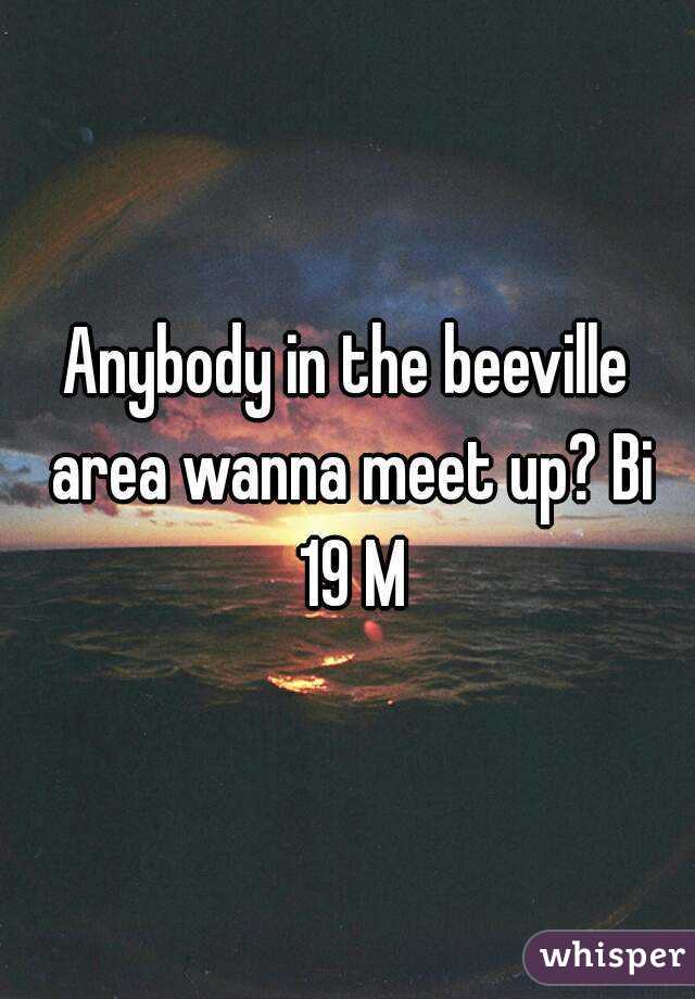 Anybody in the beeville area wanna meet up? Bi 19 M