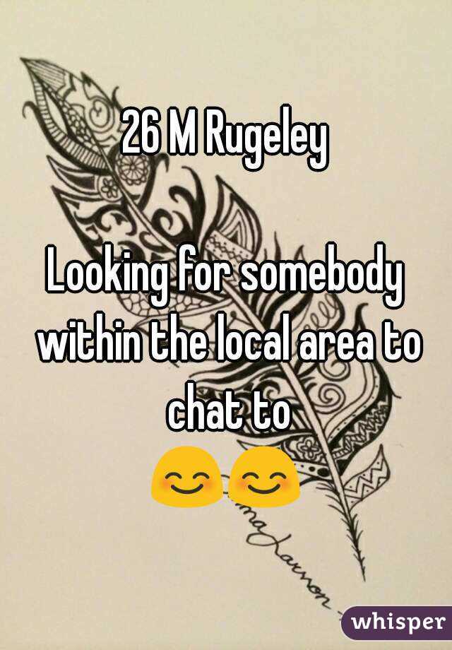 26 M Rugeley

Looking for somebody within the local area to chat to
😊😊