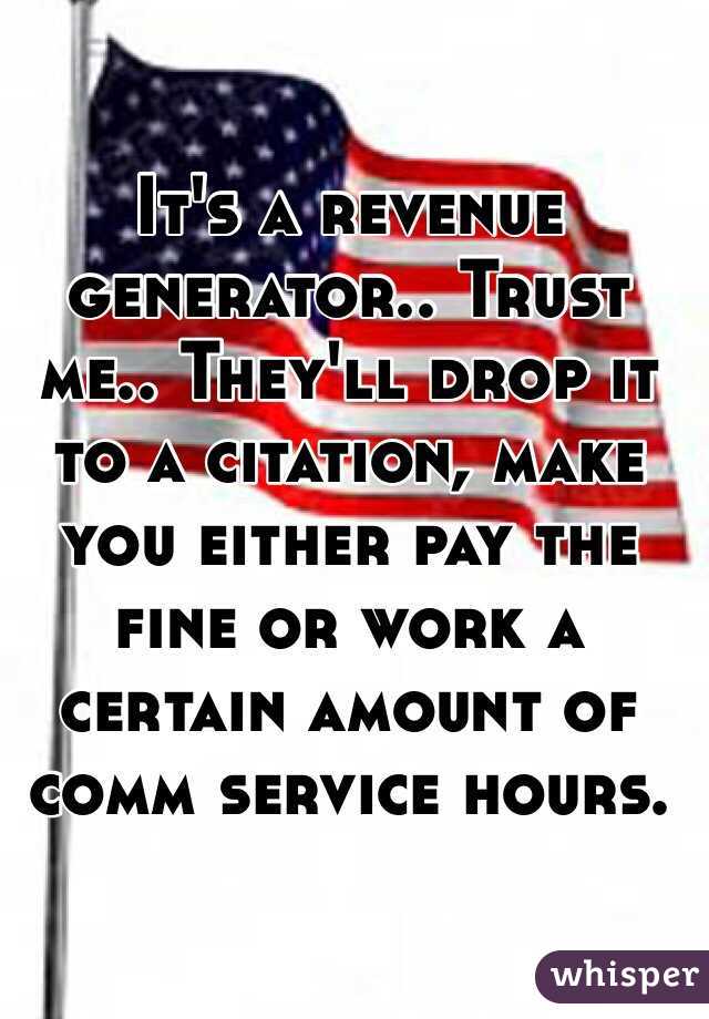It's a revenue generator.. Trust me.. They'll drop it to a citation, make you either pay the fine or work a certain amount of comm service hours. 