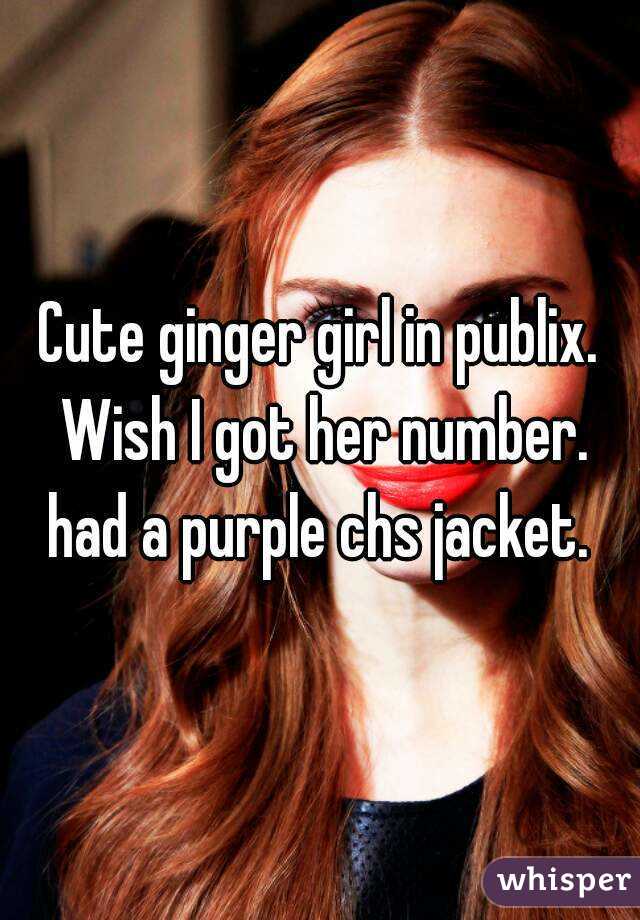 Cute ginger girl in publix. Wish I got her number.
had a purple chs jacket.