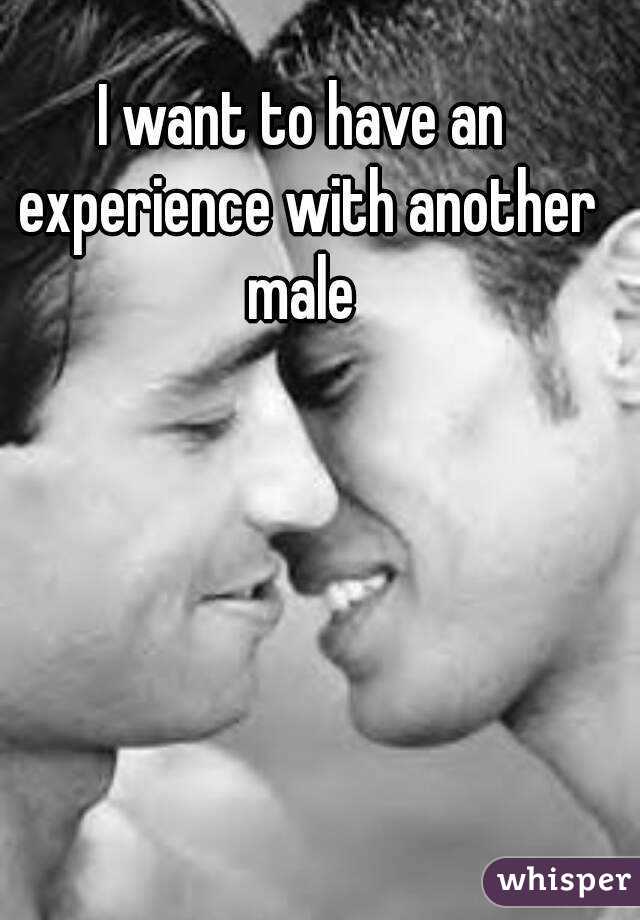 I want to have an experience with another male 
