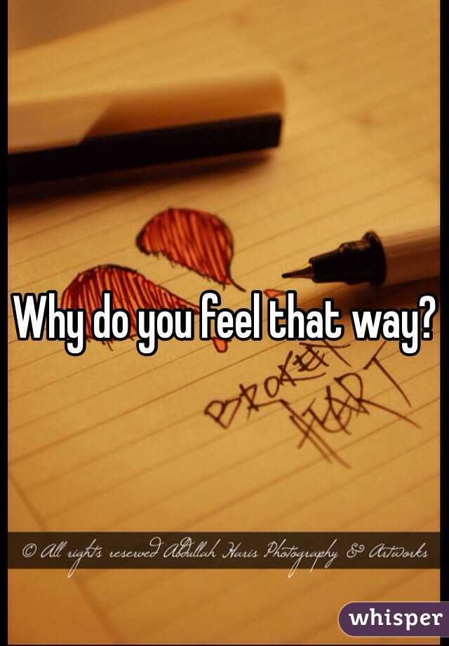 Why do you feel that way?