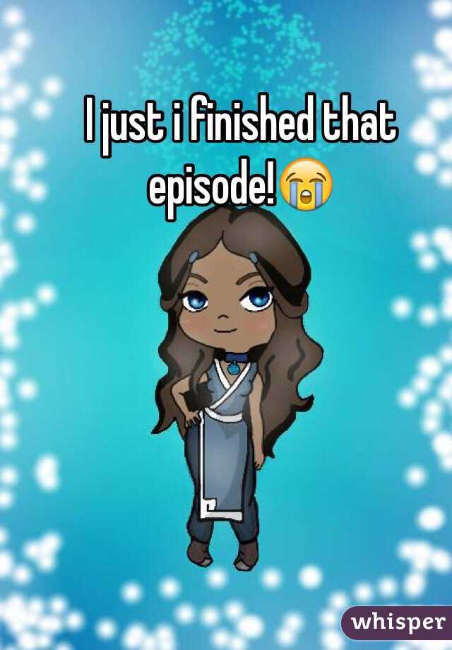 I just i finished that episode!😭 