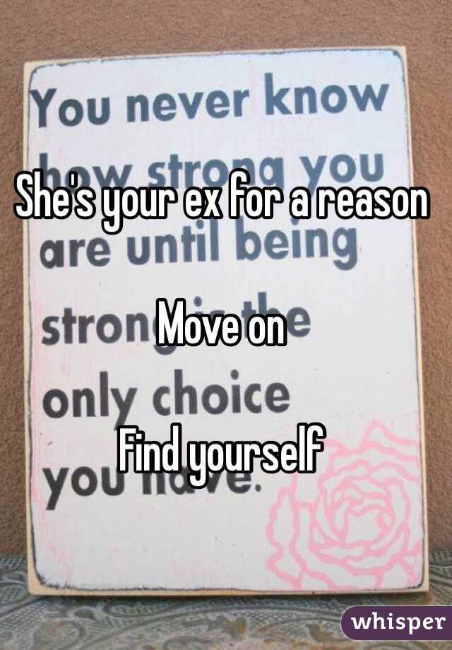 She's your ex for a reason

Move on

Find yourself