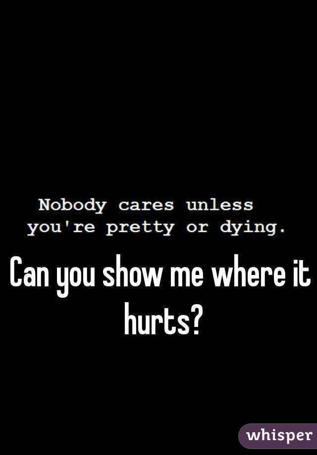 Can you show me where it hurts?