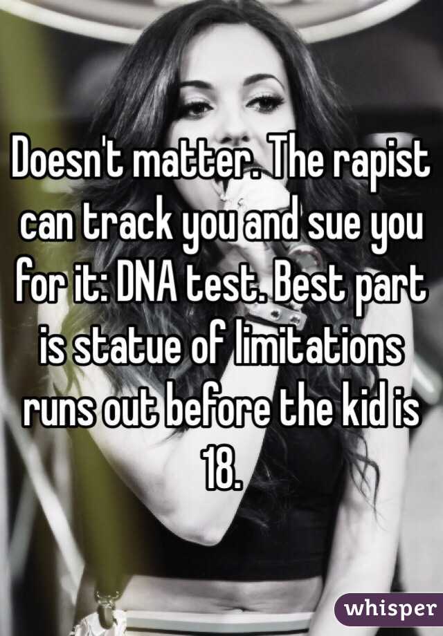 Doesn't matter. The rapist can track you and sue you for it: DNA test. Best part is statue of limitations runs out before the kid is 18. 