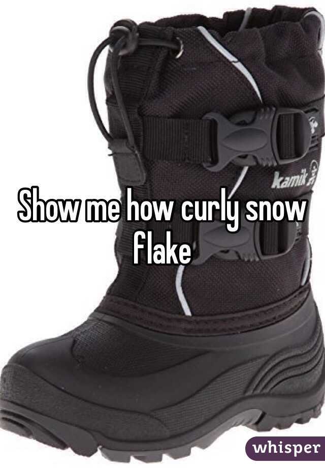 Show me how curly snow flake 