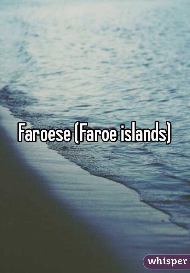 Faroese (Faroe islands)