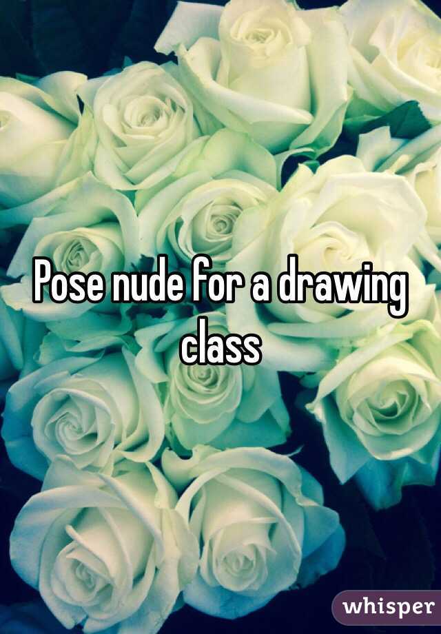 Pose nude for a drawing class