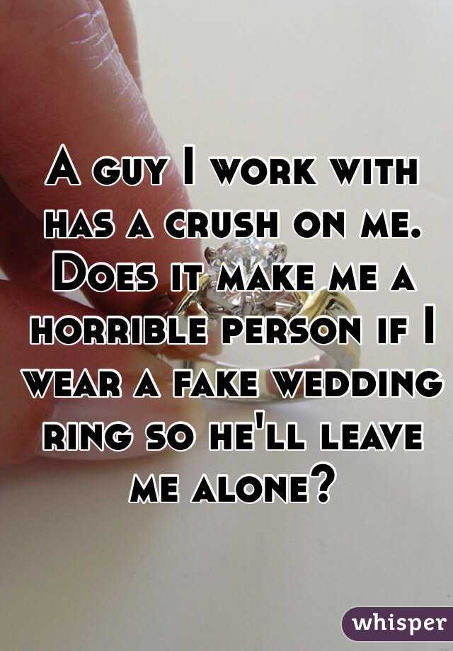 I wear a fake wedding ring