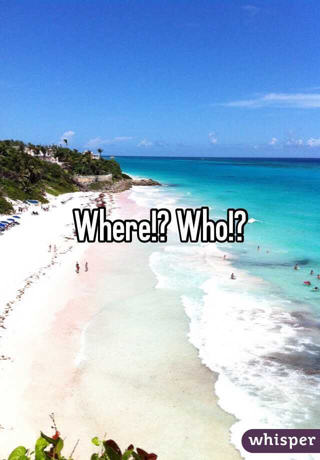 Where!? Who!?