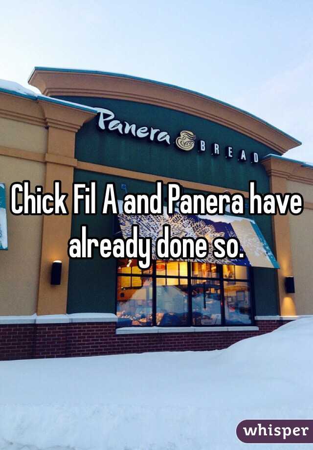 Chick Fil A and Panera have already done so. 