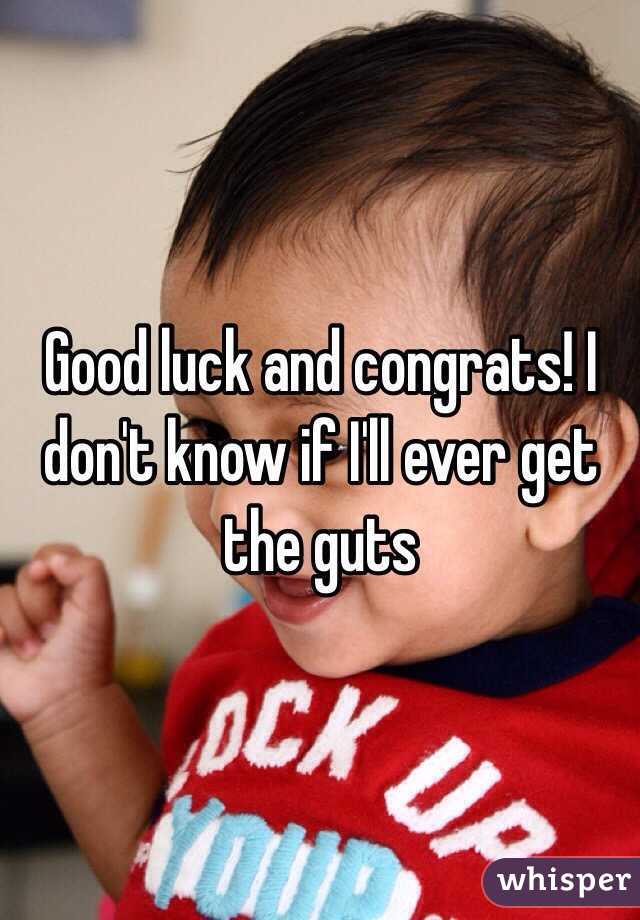 Good luck and congrats! I don't know if I'll ever get the guts 