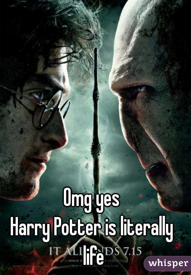 Omg yes
Harry Potter is literally life
