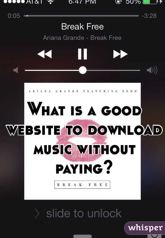 What is a good website to download music without paying? 