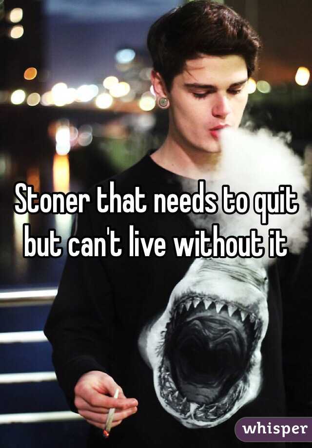 Stoner that needs to quit but can't live without it