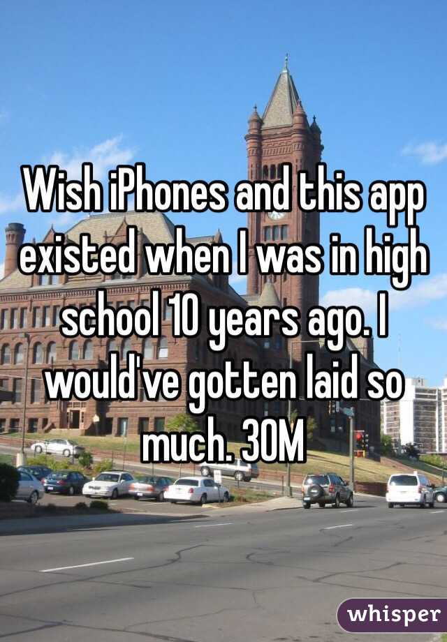 Wish iPhones and this app existed when I was in high school 10 years ago. I would've gotten laid so much. 30M