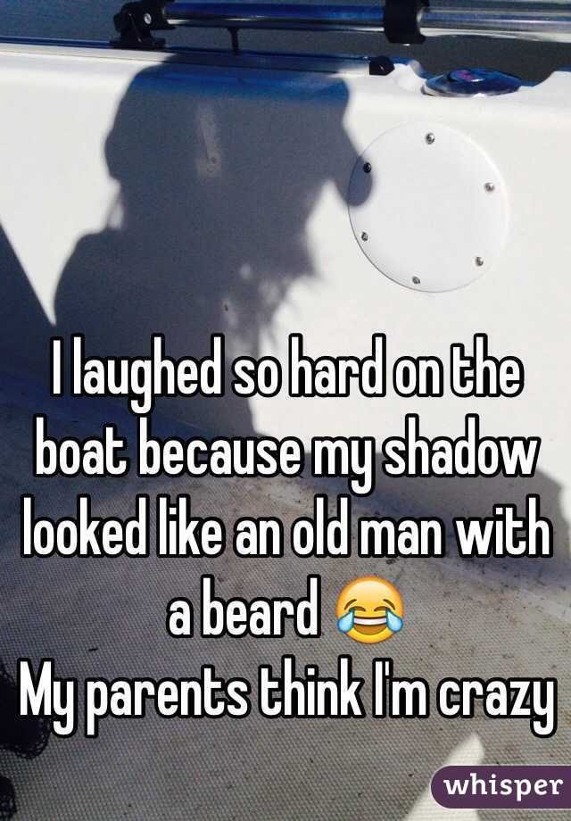 I laughed so hard on the boat because my shadow looked like an old man with a beard 😂
My parents think I'm crazy 