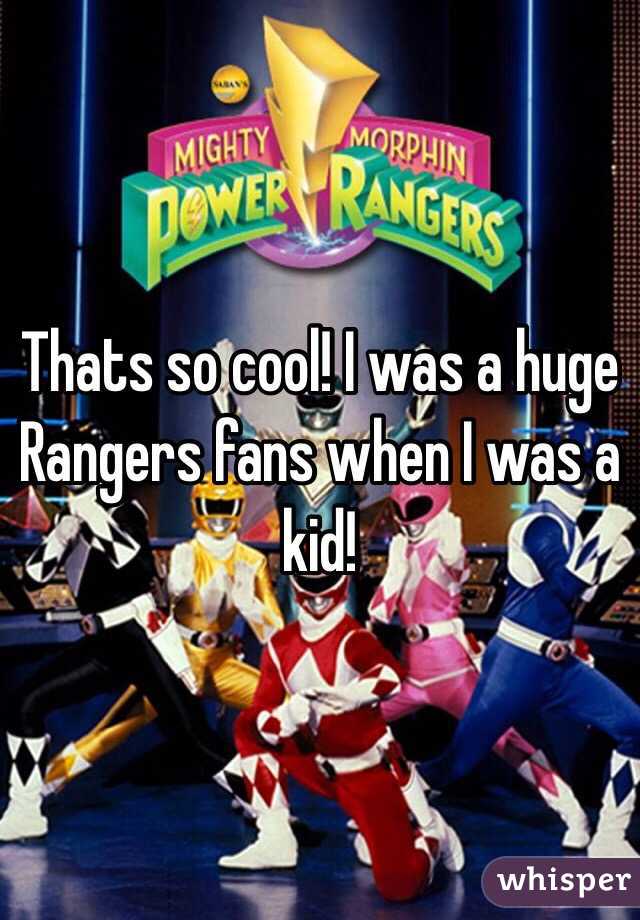 Thats so cool! I was a huge Rangers fans when I was a kid!