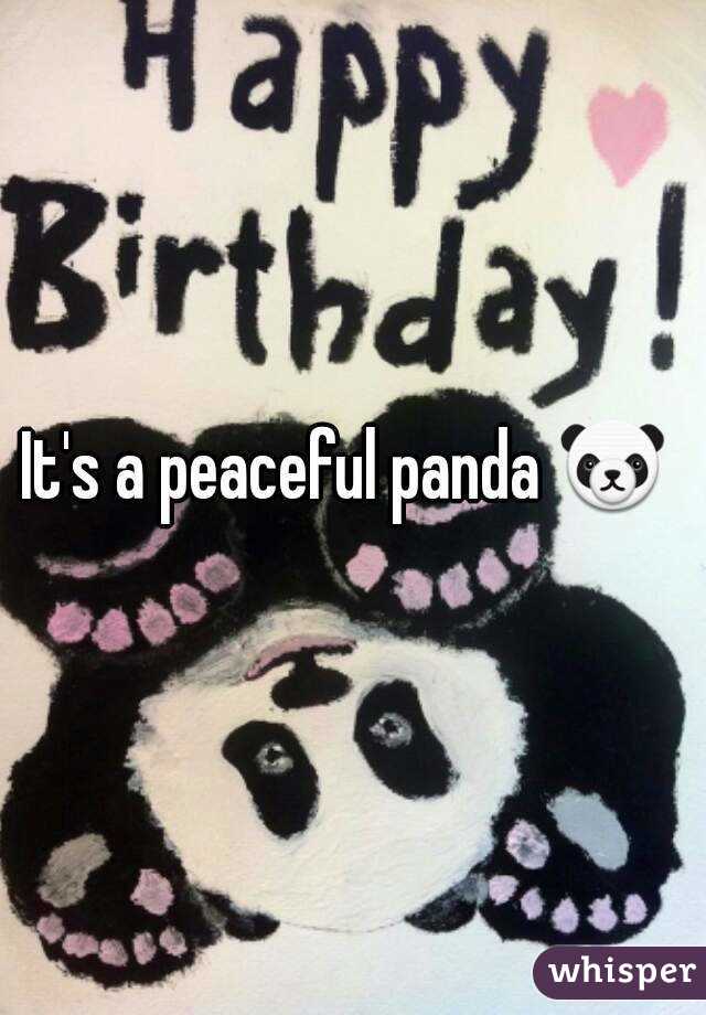 It's a peaceful panda 🐼 