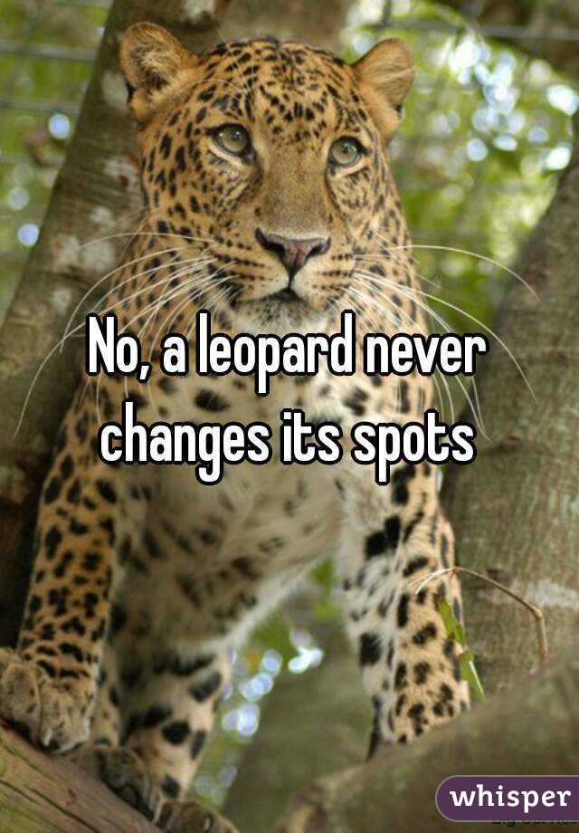 leopard never changes its spots