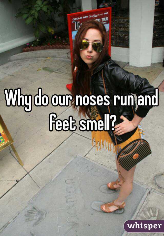 Why do our noses run and feet smell?
