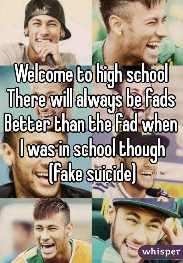 Welcome to high school
There will always be fads
Better than the fad when I was in school though (fake suicide)