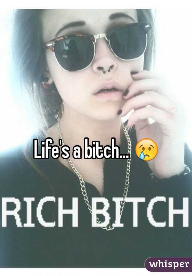 Life's a bitch... 😢