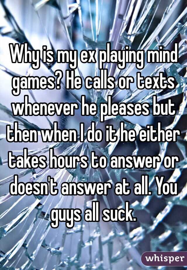 Is Your Ex Playing Mind Games With You?