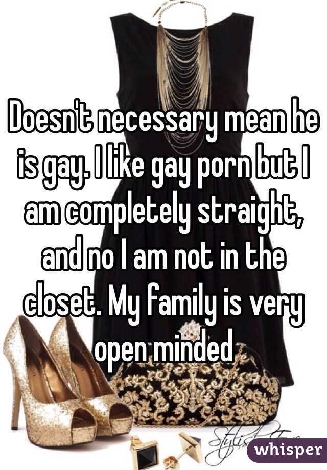 Doesn't necessary mean he is gay. I like gay porn but I am completely straight, and no I am not in the closet. My family is very open minded  