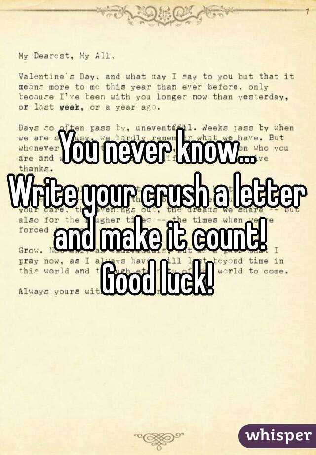 How to write good luck letter