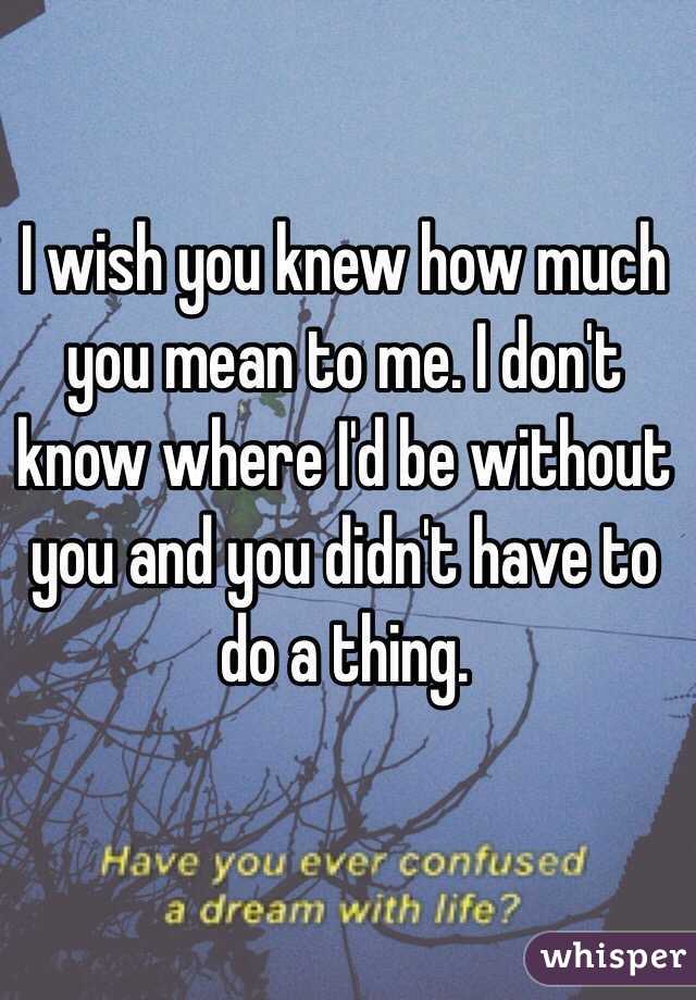 i-wish-you-knew-how-much-you-mean-to-me-i-don-t-know-where-i-d-be-without-you-and-you-didn-t