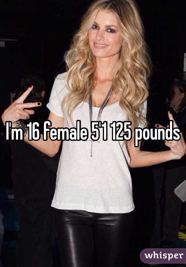 I'm 16 female 5'1 125 pounds 