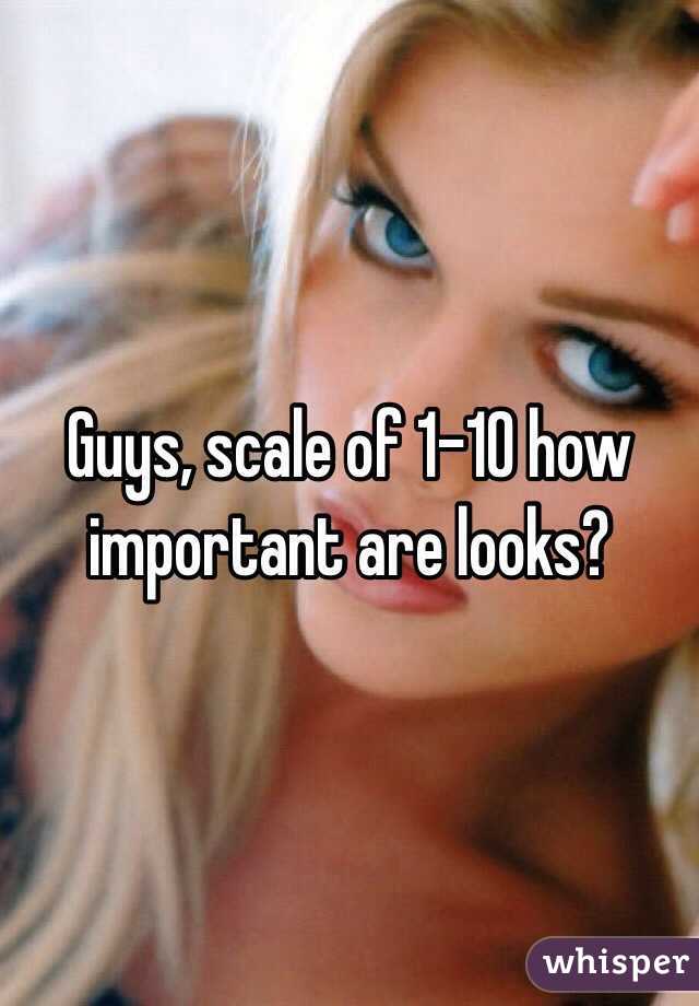 Guys, scale of 1-10 how important are looks?