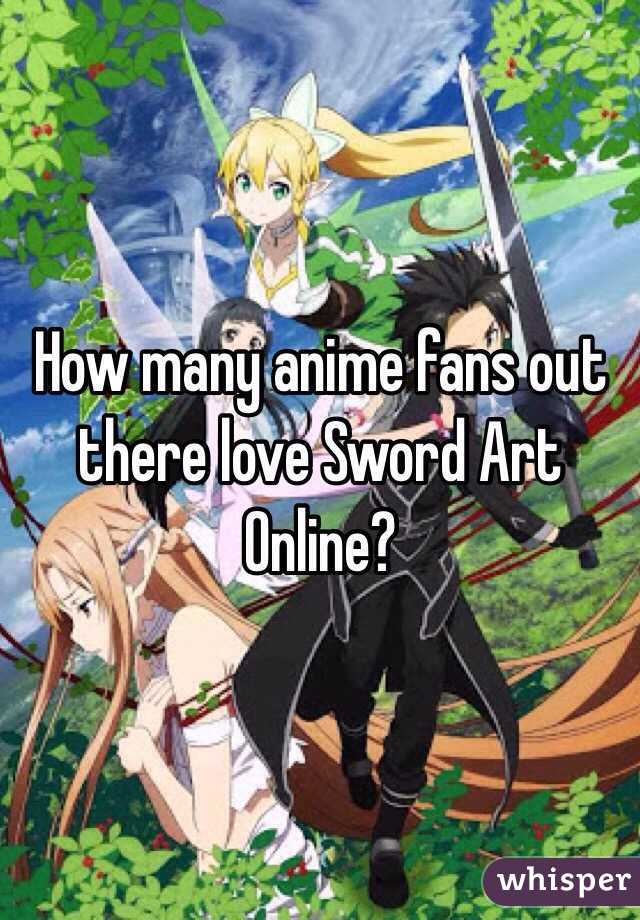 How many anime fans out there love Sword Art Online?